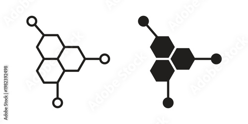Hormones icon pack on white background. logotype graphic design