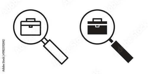 job search icon pack on white background. logotype graphic design