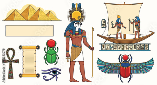 Ancient Egyptian Symbols: Pyramids, Gods, Hieroglyphs, Ankh, Scarab, Eye of Horus