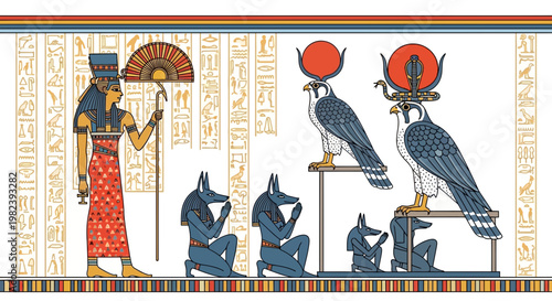 Ancient Egyptian Gods and Hieroglyphs: Isis, Anubis, Horus, Ra, Mythology, Religion