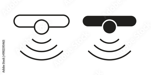 Motion sensor icon pack on white background. logotype graphic design