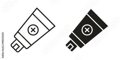 Ointment icon pack on white background. logotype graphic design