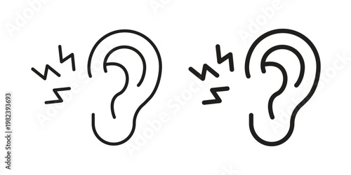 Otitis icon pack on white background. logotype graphic design