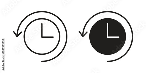 Past icon pack on white background. logotype graphic design