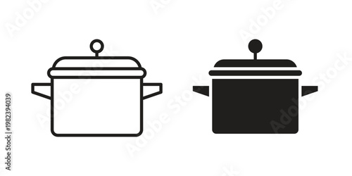 pressure cooker icon pack on white background. logotype graphic design