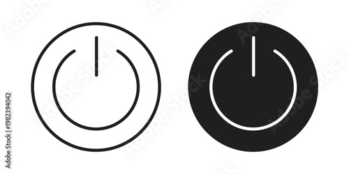 Power icon pack on white background. logotype graphic design