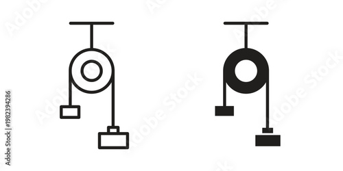 Tableau sur toile Pulley icon pack on white background. logotype graphic design