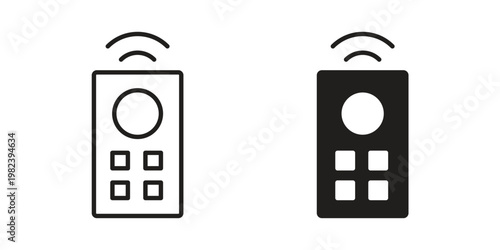 Remote control icon pack on white background. logotype graphic design