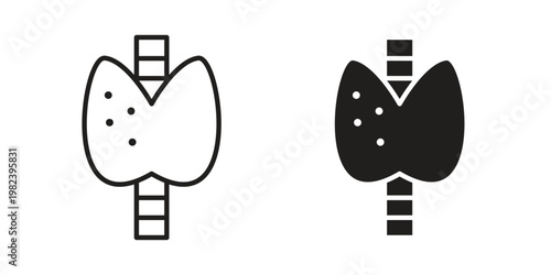 Thyroid icon pack on white background. logotype graphic design