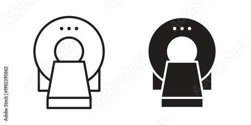 Tomography icon pack on white background. logotype graphic design