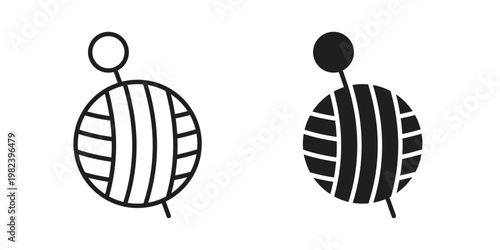 Wool ball icon pack on white background. logotype graphic design