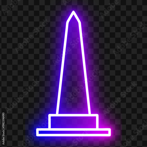 Bright Neon Obelisk Design