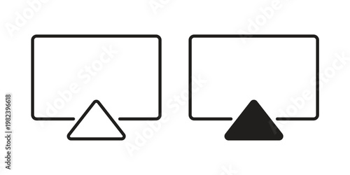 Принти на полотні Airplay icon set. line art vector icon for apps and websites