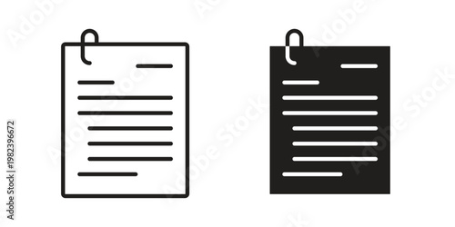 Assignment icon set. line art vector icon for apps and websites