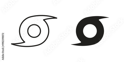Hurricane icon set. line art vector icon for apps and websites