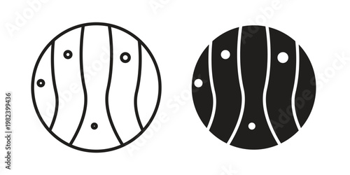 Mercury icon set. line art vector icon for apps and websites