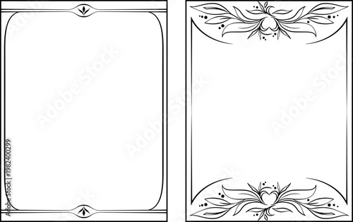 vector frames black on a white background