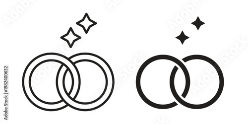 Photos Ring icon set. line art vector icon for apps and websites