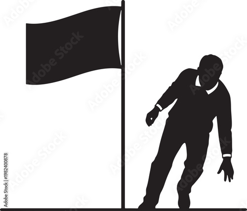 Memorial day remembrance silhouette of a soldier saluting the american flag