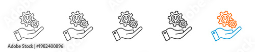 Maintenance icon set multiple style collection	
