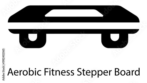 Aerobic fitness stepper board icon