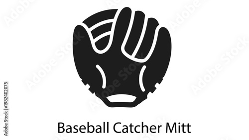 Baseball catcher mitt icon