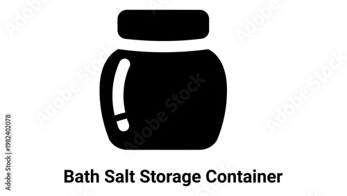Bath salt storage container icon