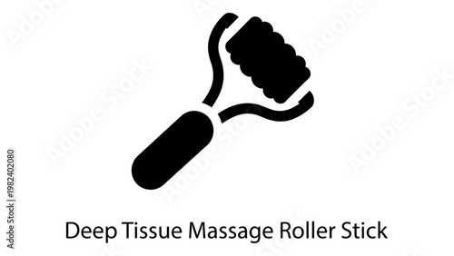 Deep tissue massage roller stick icon