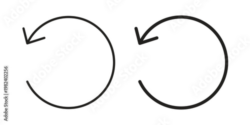 Undo icon set. line art vector icon for apps and websites