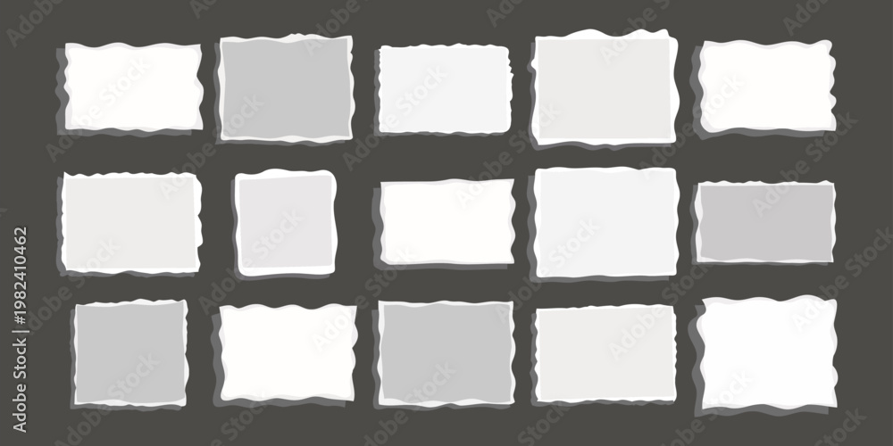 Fototapeta premium Elegant White and Gray Ripped Paper Textures for Designs