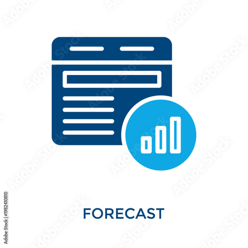 Forecast Icon Dual Tone Style. Vector Illustration For Graphic Design