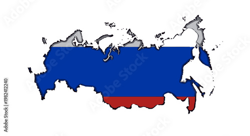 Map of Russia with colored regions.