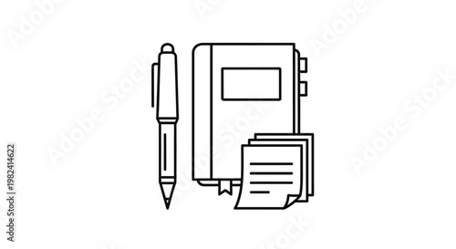 Pen and paper office supplies.