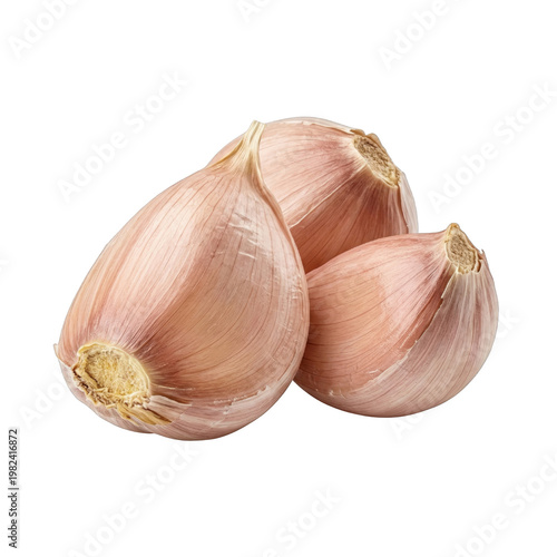 Fresh whole garlic cloves group