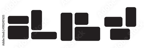 Asymmetrical 6 photo collage vector illustration. Tiles pattern for web and mockup presentation. Collage templates, Comics page grid layout abstract photo frames. pattern photo template collage.eps.10