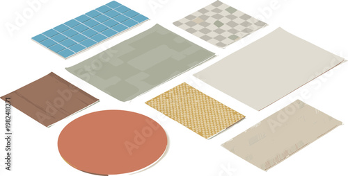 Assortment of Textured Surface Samples illustration