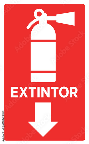 extintor fuego o incendio español