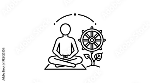 Zen Meditation Symbol Depicting Enlightenment