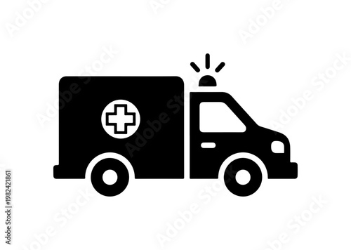 Ambulance Vehicle Icon - Medical Emergency Symbol