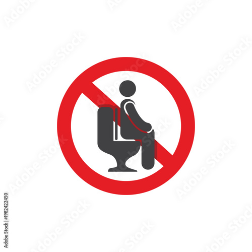 vector design prohibiting the use of toilets