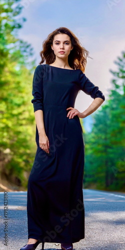 緑の中の初夏コーデ