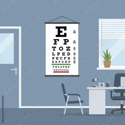 Eye Chart Vision Test Poster Board.