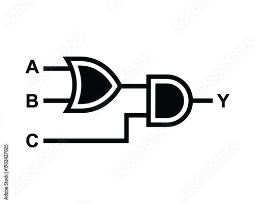 Logic gate circuit with OR and AND gate for digital design