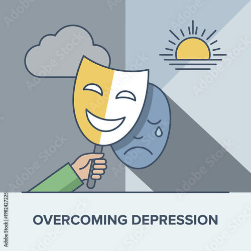 Person holding comedy tragedy masks.