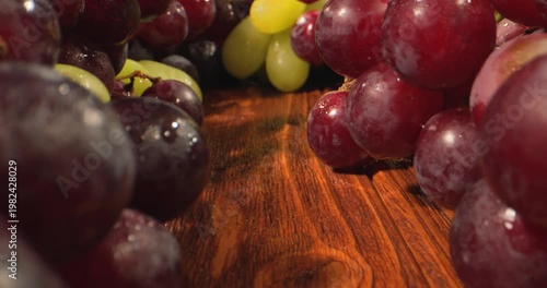Mood Lighting Emphasizes Vineyard Ambiance With Fresh Grape Bunches