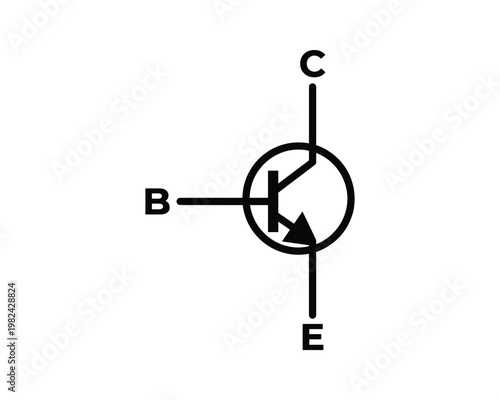 NPN Bipolar Junction Transistor Circuit Symbol Diagram