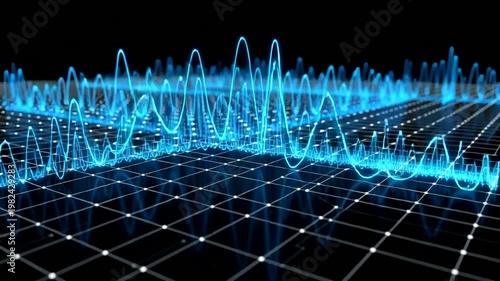 Digital Waveform Graph with Grid Background.