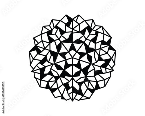 Penrose tiling vector geometric pattern design