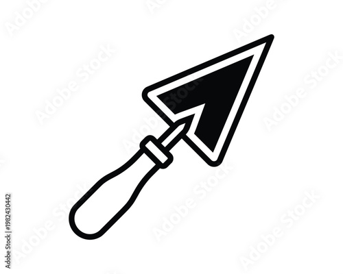 Pointing Trowel Tool Vector Illustration, Masonry Hand Tool