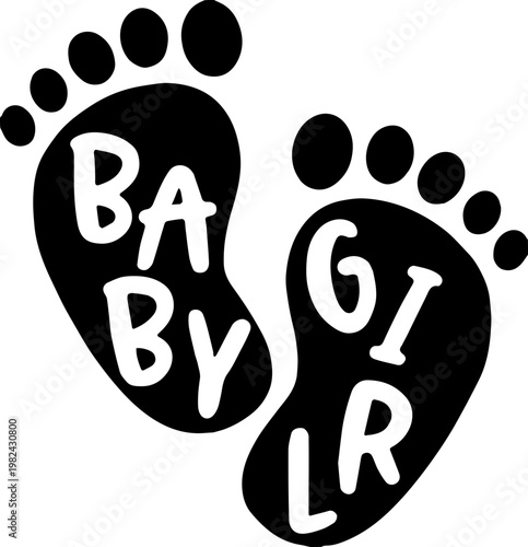 baby feet icon vector set. footprint, newborn, kids feet sign.